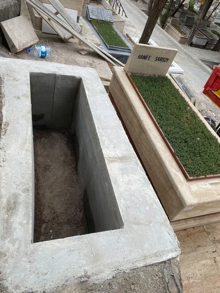 Beton hazır kabir uygulaması 01 — Mezarcı İsmail, Ankara